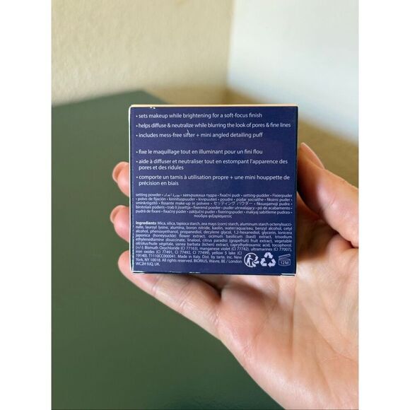 Tarte Creaseless Loose Setting Powder Translucent Yellow Full Size New In Box .2 - Picture 2 of 5